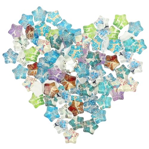 HOODANCOS 100 Stück Leuchtende Edelstein Patches Edelstein Patches Kunsthandwerk Herstellung Von Edelsteinen Bisuteria Materialien Sternförmige Perlen Leuchtende Accessoires Schmuck von HOODANCOS