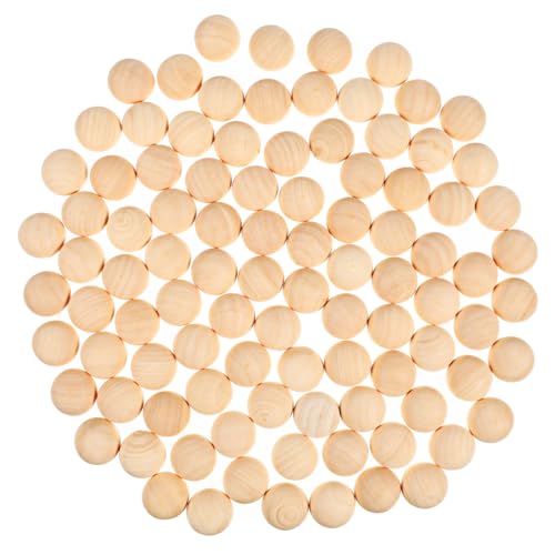 HOODANCOS 100 Stück Mini-Halbkugel bastelmaterial für bastelzeug für unvollendete natürliche Halbkugel unvollendeter halber Ball halber Bastelball gespaltene Holzkugel Hölzern von HOODANCOS