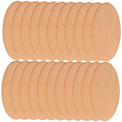 HOODANCOS 100Pcs ovale Holzspäne holzprojekte woodcarver Holzfestdekoration Unvollendete Holzstücke Holzgeschenke Fälschung Ausschnitte saftig ovale unfertige Holzscheiben leere Holzscheiben von HOODANCOS