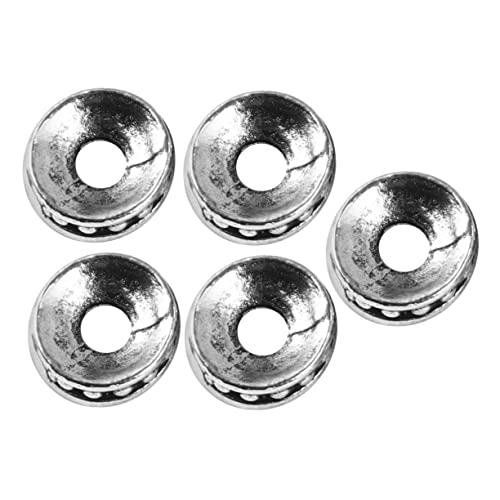 HOODANCOS 100St Perlen Charme unikal metallperlen Schmuck herausstechen Halskette Zubehör Gänseblümchen Schmuck Silberne Zwischenperlen zur Schmuckherstellung Abstandsperle Silver von HOODANCOS