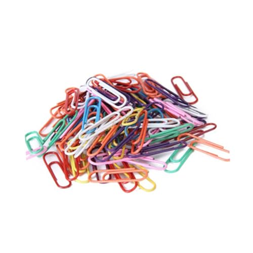 HOODANCOS 100St bunter Dateiclip büromaterial kunststoffclips Schreibwaren Plastikklammern schulzeug kleine Papierklammern Mini-Büroklammer farbige Ordner 28-mm-Feilenclip 28 mm Büroklammer von HOODANCOS