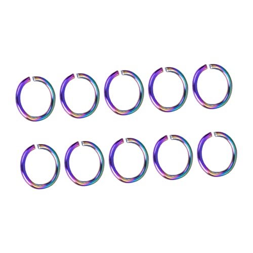 HOODANCOS 100St offener Ring o Biegeringe für Schmuck Biegering für DIY Sprungring armreif armbinden Biegering zur Schmuckherstellung armband zubehör selber machen Rostfreier Stahl Colorful von HOODANCOS