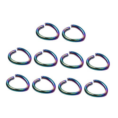 HOODANCOS 100st Offener Ring o Goldener Biegering Schmuck Verbindungsring Halsketten Machen Ringe Verbindungsringe Für Armbänder Labret-schmuck Schmuck Verschluss Rostfreier Stahl Colorful von HOODANCOS