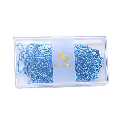 HOODANCOS 10St Blaue Rosen nadel Ordner-Clips Student benutzte Büroklammern Büro Büroklammern Planer-Clips Papierstift bürodekorationen büroartikel Metallklammern zarte Fotoclips Eisen Blue von HOODANCOS