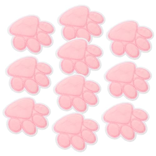 HOODANCOS 10St Patch bestickt Welpenpfotenapplikation Hutflecken Flicken aufnähen Flicken für Kleidung stickerpappier stickrahmen aufkleber Kleidung liefert Aufnäher für Rucksäcke Stoff Rosa von HOODANCOS