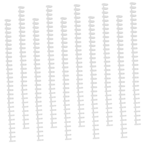 HOODANCOS 10St Runde Loch binde Notizbuch mit Ringbindung Planer Bindekämme Notebook-Spulen Papierbuchungsspule ersatzteile aktenmappe Bindespiralstreifen Spiralspule aus Papier Plastik Weiß von HOODANCOS