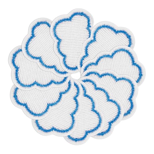 HOODANCOS 10St Wolkenstoffaufkleber clouds artifical cloud mitgebseltütchen dekorationen unikal Kleidungsversorgung Kleiderflicken Eisenflecken Cartoon-Mantel-Patches Mantelflicken Stickgarn von HOODANCOS