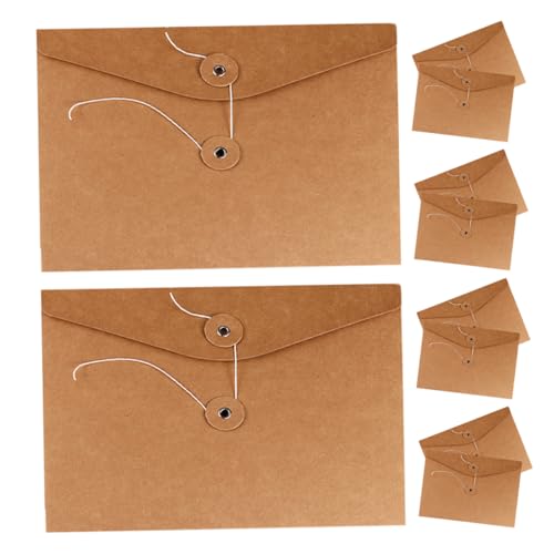 HOODANCOS 10st Dokumententasche Mit Umschlag Aktentaschen Papiertüten Zur Aufbewahrung Kleine Papierumschläge Aktenumschläge Verpackungstaschen Umschläge Aus Kraftpapier 350g Kraftpapier von HOODANCOS