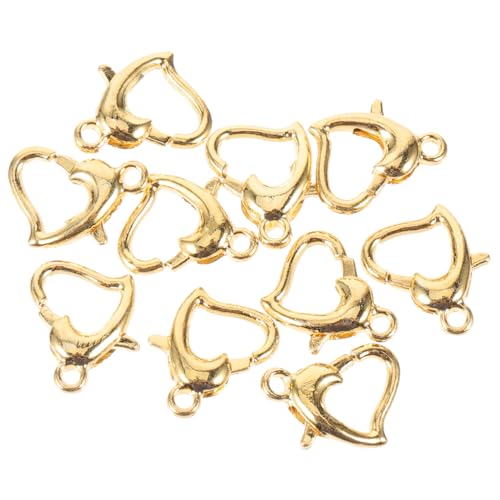 HOODANCOS 10st Schmuck Diy Verschluss Karabinerhaken Bastelkette Schnappen Verschlüsse Für Schmuckzubehör Schmuck Verschluss Klauendrehkarabinerverschluss Hummerschere Metall Golden von HOODANCOS