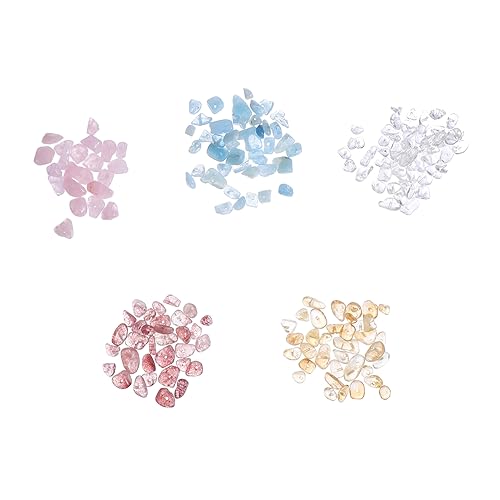 HOODANCOS 110st Perforierter Kies Edelstein-chips-perlen Bulk-schmuck Natürliche Edelsteinsplitter Natürliche Edelsteinperlen Handschmuck Chakra-steine-perle Diy Zubehör Naturstein von HOODANCOS