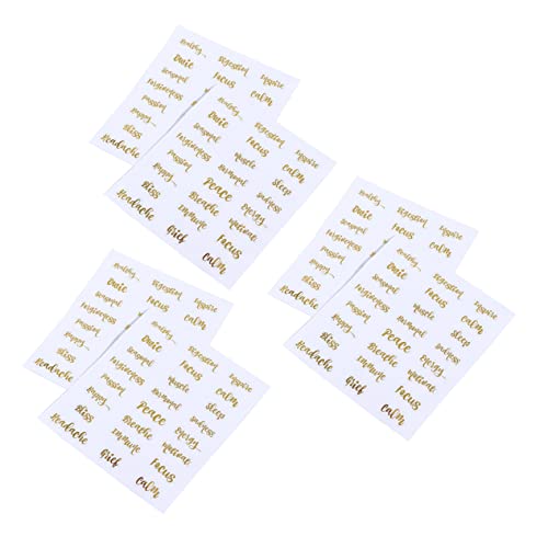 HOODANCOS 12 Blätter Flaschenetikett für ätherische Öle Etiketten für Flaschen Aufkleber mit goldenen Buchstaben alphabet sticker buchstaben aufkleber Flaschenetiketten für ätherische Öle von HOODANCOS