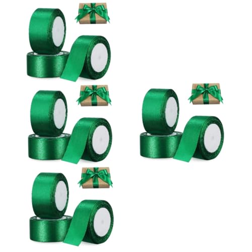 HOODANCOS 12 Rollen verpackung seidenband ribbon geschenkpakete geschenkeband set zum Verpacken Hochzeit Wickelband Geschenkband breites Polyester Green von HOODANCOS