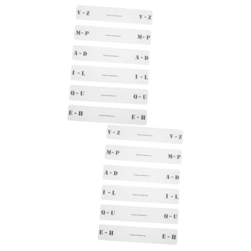 HOODANCOS 12 Stk Sortierkarte aufzeichnen Schallplatten-Sortierkarte Vinyl-Aufbewahrungskarte Alphabet CD disk trennkarte bleistift trennstreifen Karteikarte für CD a-z horizontales Etikett von HOODANCOS