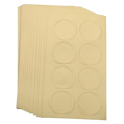 HOODANCOS 120 Blatt Aufkleber geldumschläge umschlag Handwerkliche Dekoration bottugal runde Etiketten runde Prägefolie selbstklebendes Wachssiegel schicke Etiketten PVC selbstklebend Golden von HOODANCOS