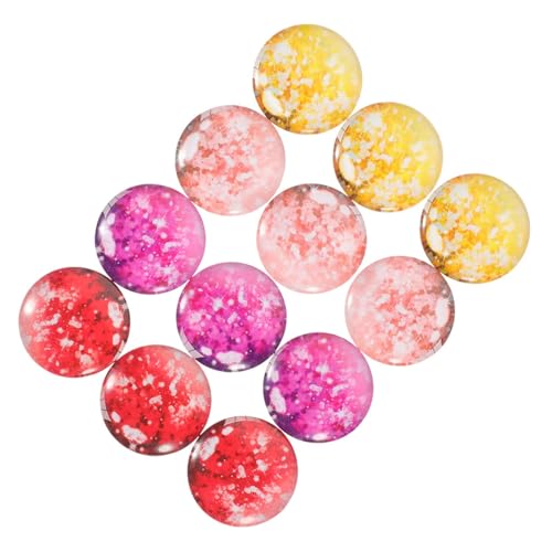 HOODANCOS 12St Glasfleck Zubehör zur Schmuckherstellung DIY-Edelstein-Patch Cabochons graceling vielzweckleiter eincremehilfe flache Glasmurmeln Kunsthandwerk zur Herstellung von Edelsteinen von HOODANCOS