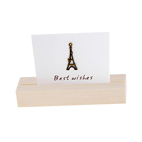 HOODANCOS 12St Namensschild aus Holz visitenkarten halterung bildregal holzablage card holder holzständer Schreibtischaufsatz Tischdeko für Hochzeiten hochzeitsdeko Halter aus Holz Protokoll von HOODANCOS