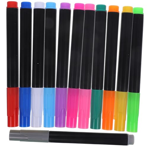 HOODANCOS 12St schreibkladde erasable pen pastellkreiden Schreibwaren Neon-Trockenlöschmarker Flüssigkreidemarker für die Tafel Trocken abwischbare Marker für Glastafeln Zeichenstift Plastik von HOODANCOS