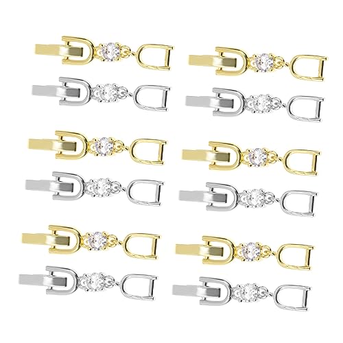 HOODANCOS 12st Kettenverlängerung Verriegelnder Magnetischer Extender Verlängerungs-kettensägen-baumschneider Fußkettchen Schnallen Schnallenzubehör Armbandverlängerung Strasssteine von HOODANCOS