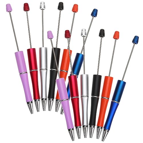 HOODANCOS 12st Kugelschreiber Perlenstifte-kit Diy-stift-kit Studenten Liefern Perlen Für Perlenstifte Lustige Stifte Perlenstift-kit Perlenstifte, Massenware Diy Machen Stifte Bunt Plastik von HOODANCOS