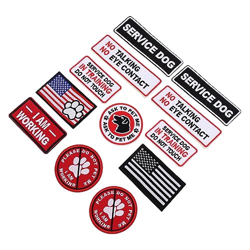 HOODANCOS 12st Stoffpatch Tücher Appliziert Aufkleber Diensthundepatch Gestickter Aufnäher Kleiderflicken Aufnähen Amerikanische Flagge Patch Zum Aufnähen Flecken Usa-flaggen-patch von HOODANCOS