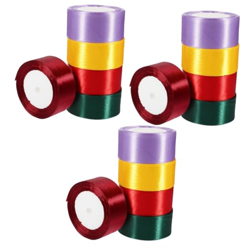 HOODANCOS 15 Rollen 4 cm breites Satinband ribbon bandfeile Satinband breit Kranz Bastelband Dekorationen für Hochzeitszeremonien Neuheit Geschenkband Blumenverpackungsbänder Polyester von HOODANCOS