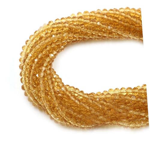 HOODANCOS 150 Stück Glasperlen für die Schmuckherstellung facettierte glasperlen beads for bracelets bunter Schmuck Kristallperlen Farbperlen Perlen für die Herstellung von Halsketten Golden von HOODANCOS