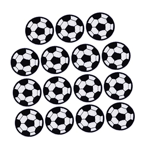 HOODANCOS 15st Fußball-aufkleber Fußball-aufnäher Fußball-kleiderflicken Fußball Patches Nähen Fußballaufkleber Für Glitzer-shirt Herren-jeans Stickereiflecken Für Männer Patch-jeans Stoff von HOODANCOS