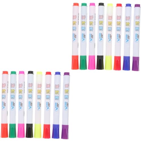 HOODANCOS 16 Stk schwebender Stift mehrfarbiger stift kinder stifte whitebord kettelstifte pen Whiteboard-Marker schwimmender Malstift Pinsel löschbare Farbstifte Kinder malen Stifte Plastik von HOODANCOS