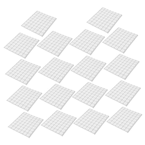 HOODANCOS 18 Blätter Doppelseitiger Schwammkleber transparent klare runde Aufkleber stark haftender Aufkleber scheckheft scrapbbok Klebebänder handwerkliche Dekoration z. B. Kunststoff Weiß von HOODANCOS