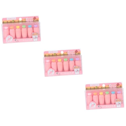 HOODANCOS 18 Stk Textmarker-set Schreibwaren Stift Farbige Textmarker Zeichenstift Schreibstift Cartoon Fluoreszierender Stift Fluoreszierender Marker Mini-textmarker Rosa Plastik von HOODANCOS