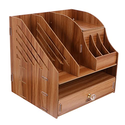 HOODANCOS 1Stk aus Holz Aufbewahrungsschublade Desktop-Dokumentenorganisator Schreibtisch Schubladenbox schreibtischschublade ordner ablage Schreibtisch-Organizer aus Holz von HOODANCOS