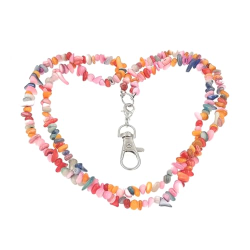 HOODANCOS 1stk Schlüsselband Aus Muschelperlen Vintage-dekor Lanyard Für Telefon Für Mobiltelefon Id-karten Hängendes Seil Perlen Choker Halskette Diy Hängende Kette Colorful Naturstein von HOODANCOS