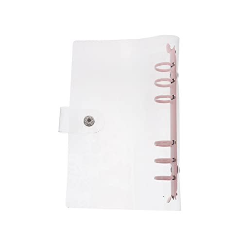 HOODANCOS 1stk Taschenbuch Büromappen Mini-sammelalbum 6 Ringbuchdeckel Praktische Memomappe Papierhalter Klemmbrett Mini-notizblock Klarer Notizblockschutz Seitenschutzordner Pvc Rosa von HOODANCOS