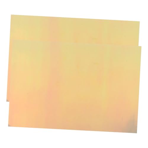 HOODANCOS 2 Blätter Phantom Farbfilm Laserpapier gespiegelt Verpackung prismatisch Vinyl funkelnd farbiger PVC-Stoff dekorativer farbiger Stoff schillernder Steppstoff Golden HOODANCOS 2 Blätter Phantom Farbfilm Laserpapier gespiegelt Verpackung prismatisch Vinyl funkelnd farbiger PVC-Stoff dekorativer farbiger Stoff schillernder Steppstoff Golden von HOODANCOS