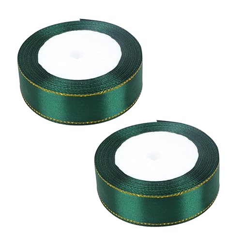 HOODANCOS 2 Rolle 22 Geschenkbänder ein Verpackungsband seidenband ribbon ziehschleifenband Dekorationsband Festliches Band Chiffon weißes Band Hochzeit Geschenkstreifen DIY-Bänder Green von HOODANCOS