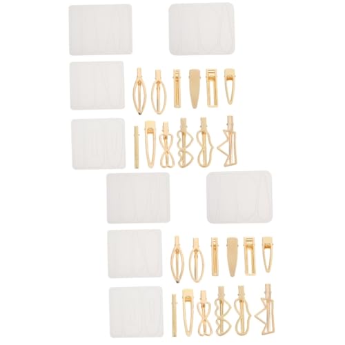 HOODANCOS 2 Sätze Haarnadel-Form-Set epoxitharzformen expozitharz form Haarspangen-Schmuckset DIY-Kunstform de para gelatinas haarschmuck einfache DIY-Form Haarspangen mit DIY-Form Legierung von HOODANCOS