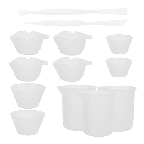 HOODANCOS 2 Sätze Leimmischwerkzeug-Set Zubehör zur Herstellung von Epoxidkleber Messbecher epoxidharz-set measuring cups set DIY zubehör Werkzeug zur Herstellung von Epoxidkleber Kieselgel von HOODANCOS