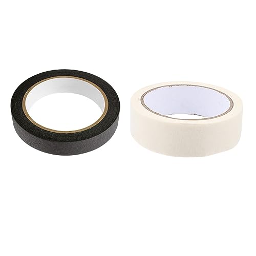 HOODANCOS 2 Sätze Malerband Klebeband Farbig Schwarzes Dekor Party-washi-tape Autodekoration Diy Art Tapes Seidenband Ripsband Sprühlack Klebebänder Abdeckband Beschriften Papier 2 Stück * 2 von HOODANCOS