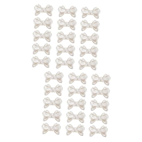 HOODANCOS 2 Sätze Schmuckzubehör Fliege Abstandsperle Mini Schleife Bowknot Charms-anhänger Ohrringe Diy Perlen Bowknot-kunststoffperlen Simulationsperle Bowknot-perlen Weiß 300 Stück * 2 von HOODANCOS