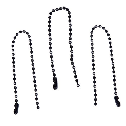 HOODANCOS 2 Sätze Tag-kette Einstellbar Haustier-tabs Schlüsselanhänger Kette Bag Chain Bastelset Bastelsachen 2,4-mm-kugelkette Mit Anhänger Kugelkette Aus Metall Eisen Black 100 Stück * 2 von HOODANCOS