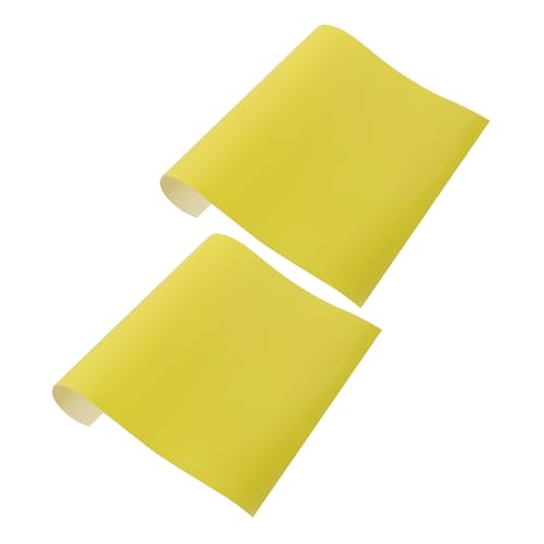 HOODANCOS 2 Sätze Transferpresse Kleidung Film Heißprägefolie Gravurfolie Selber Machen Nachtleuchtendes Heißpress-vinyl Beschriftungsfolie Selber Machen Hitze Pu Yellow 2 Stück * 2 von HOODANCOS