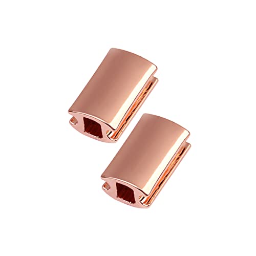 HOODANCOS 2 Stk Schmuckperlen Silberne Schließe Reize Armbandverlängerung Bausätze Kettenverlängerung Gold Schmuckzubehör Anhänger Perlen Für Armbänder Sicherungsperlen Rocailles Rose Gold von HOODANCOS