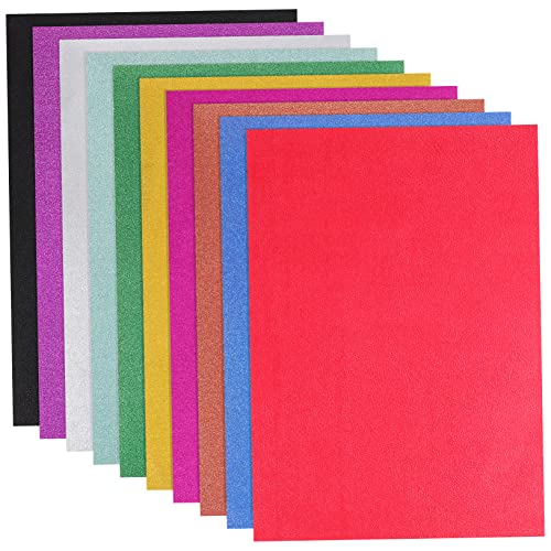 HOODANCOS 20 Blätter Glitzerpapier Glitzerkarton glitzerndes Bastelpapier funkelndes Geschenkpapier bastelmaterial für kinder kreativpapier diy Handarbeitspapier Bastelpapier selber machen von HOODANCOS