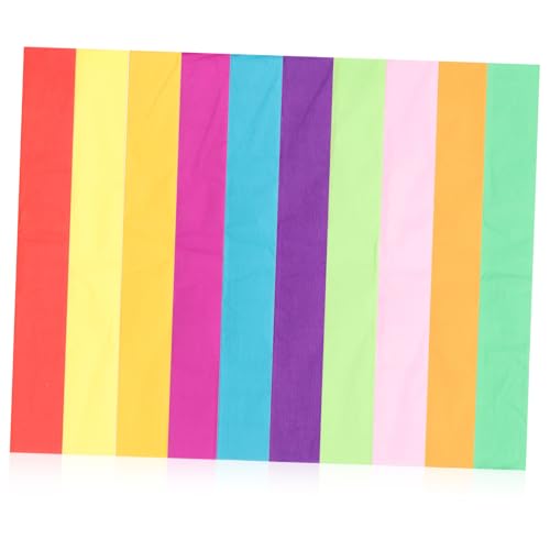 HOODANCOS 20 Blatt farbiges Krepppapier Miniatur Pastell Blumenpapier wickeln schmücken kreativpapier papierschere Schneidepapier Geschenkpapier für Blumen zerknittertes Papier Colorful von HOODANCOS