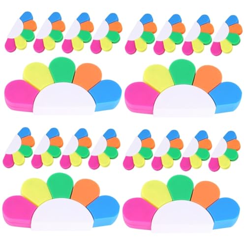 HOODANCOS 20 Sets Farbige Textmarker Kinder Lesezeichen Textmarker Pinsel Textmarker Marker Lernmarker Für Schüler Bezaubernde Textmarker Notizmarkierungsstifte Markierungsstifte von HOODANCOS