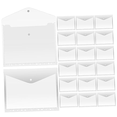 HOODANCOS 20 Stk A4 Transparenter Ordner Klares Bindemittel Erweiterbarer Dateiordner A4 Ordnertaschen Erweiterbare Ordnertaschen Transparente Ordnertaschen Dokumentenorganisator Pp von HOODANCOS