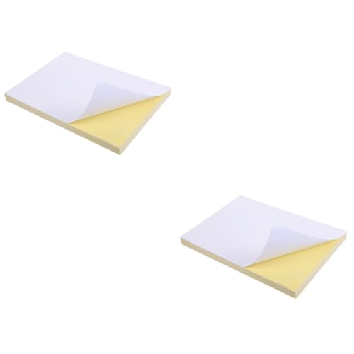 HOODANCOS 200 Blatt Selbstklebendes Druckpapier Aufkleber Etiketten Aus Druckerpapier Kopierpapier Bedruckbare Etiketten Leere Papiere Klebeetiketten Aus Papier Etikettendruckerpapier Weiß von HOODANCOS