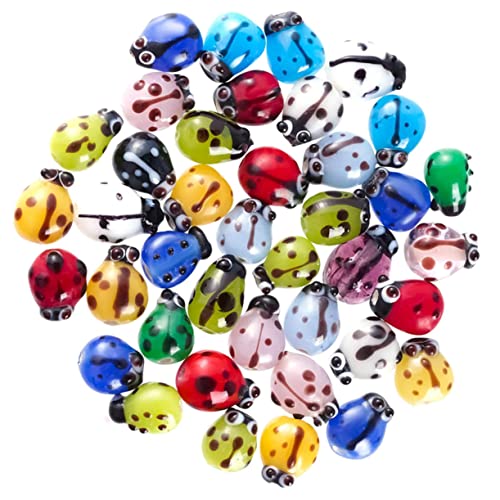 HOODANCOS 200 Stk Marienkäfer Glasperlen Handgefertigte Bastelperlen Kit Zur Schmuckherstellung Exquisite Diy-perlen Dekorative Bastelperlen Handgefertigte Lampwork-perlen Edlen Schmuck von HOODANCOS