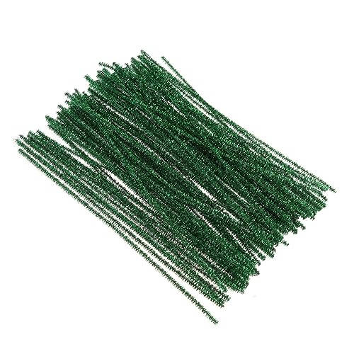 HOODANCOS 200st Verdrehte Stiele Bidof Funkelnd Haustier Drahtformen Zum Basteln Außendekoration Weihnachtliche Glitzerreiniger Verzierungen Grün Kunst Diy Zubehör Lametta Vert Mini Green von HOODANCOS