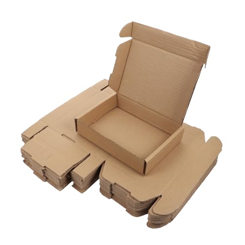 HOODANCOS 20Er Boxen Pappschachtel recycelbare Boxen Versandkartons aus Papier Umzugskartons klein gewellt weiße Versandkartons storage boxes aufbwahrungs-box versandbox Wellpappe Paketboxen von HOODANCOS